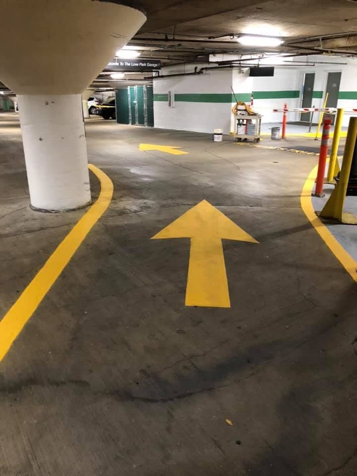 Commercial parking lot